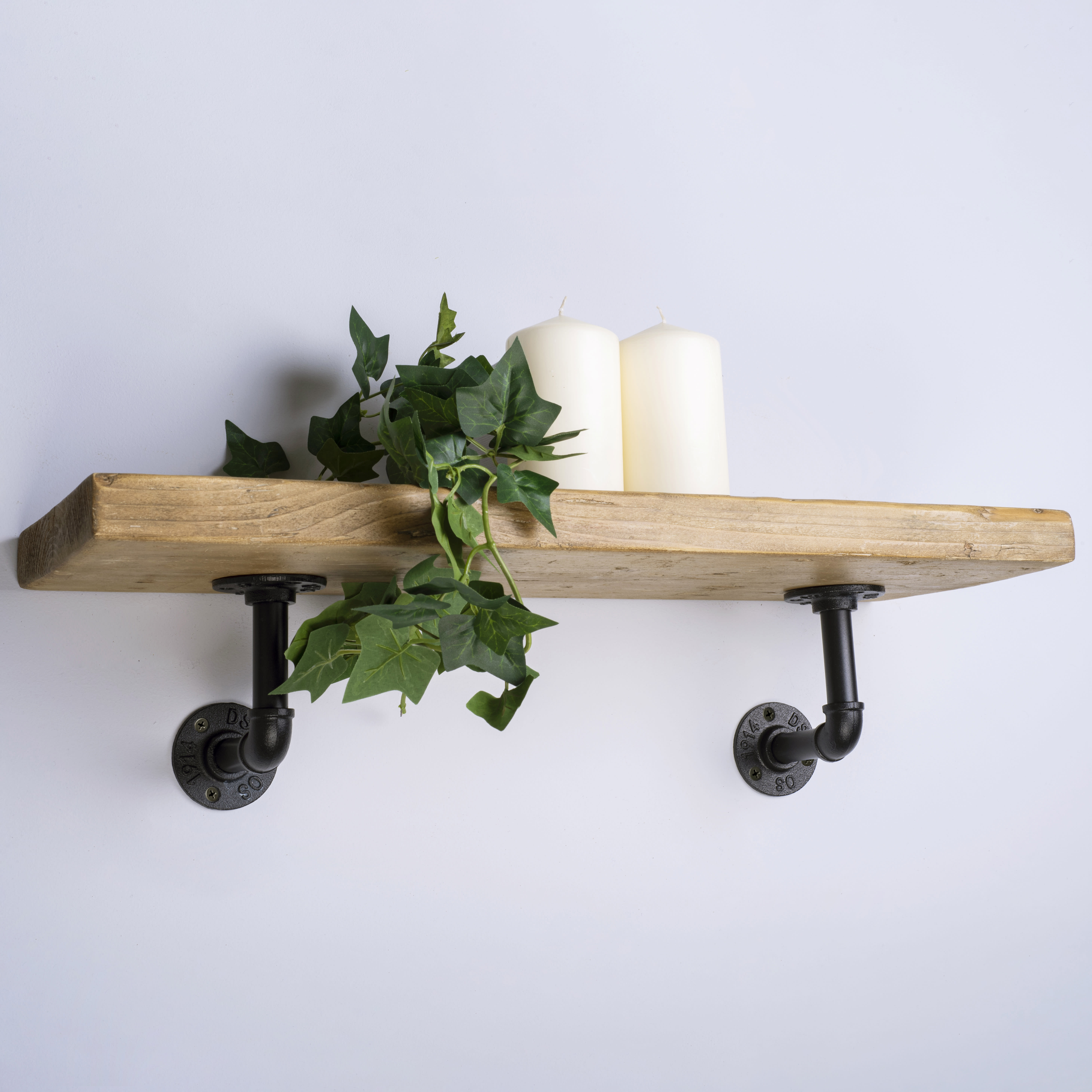 1/2" Pipe Shelf Bracket Kit - Black - Pack of 2