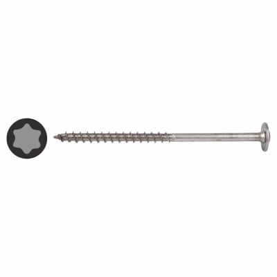 T-Star Plus Torx Washer Head Wood Screws - 8.0 x 200mm - A2 Stainless Steel - Pack of 50