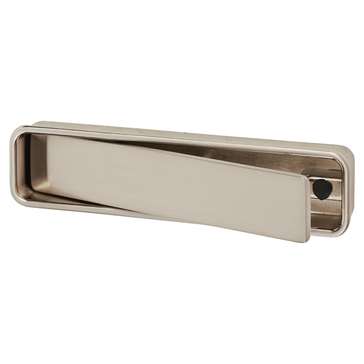 Frome Rectangular Flush Cabinet Pull Handle - 99 x 24mm - Satin Nickel