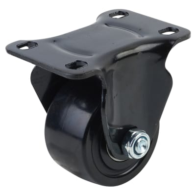 Low Level and High Load Castor - Fixed - 250kg Max Weight - 75mm Diameter - Black