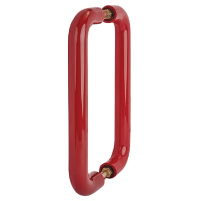 Rouge Red Nylon D-Bar Door Pull Handles - Back to Back - 220mm c/c