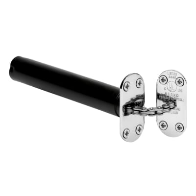 Extended Perko R21 Concealed Chain Door Closer - Radius Plate - Polished Chrome