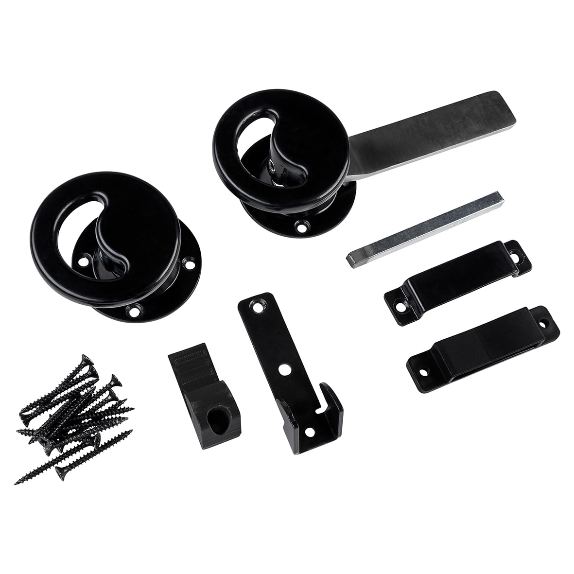 Advanced Heavy Duty Ring Gate Latch - 150mm Throw - Black Powder Coated