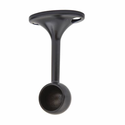19mm Hanging Rail End Bracket - Black - Pack of 2