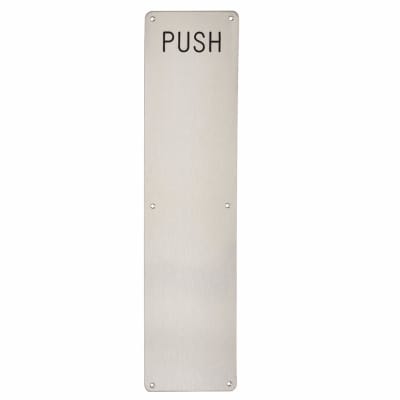 Stainless Steel Finger Plate - Push - 500 x 125 x 1.5mm - Satin