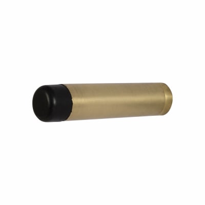 Cylinder Pattern Projection Door Stop - 70mm Projection - Polished Brass