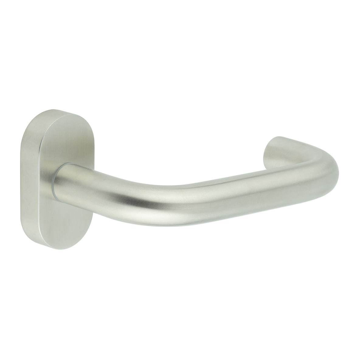 Satin Stainless Steel uPVC Multipoint Door Handles on Oval Rose - CR-106 Range