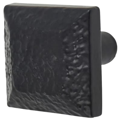 Vintage Square Cabinet Knob - 30 x 30mm - Antique Black Iron