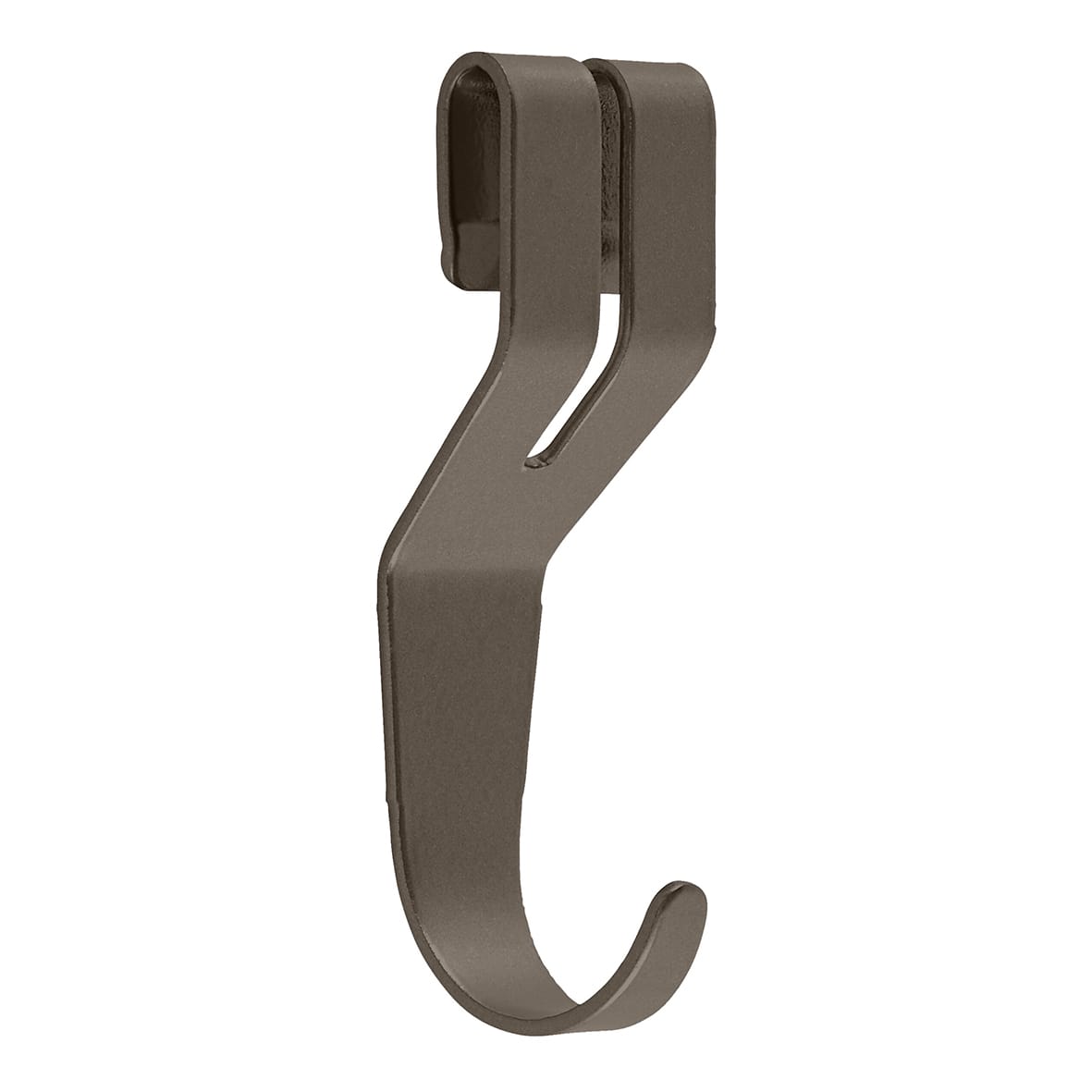 Top Track System - Click In Ventilated Wire Shelf Hooks - 81 x 23 x 30mm - Graphite - Pack of 3
