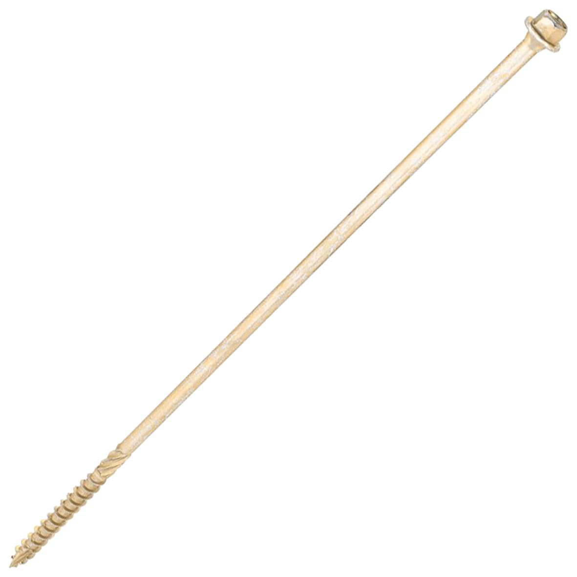 Timber Frame Screws Hex Head - 6.7 x 250mm - Yellow Zinc - Pack of 50
