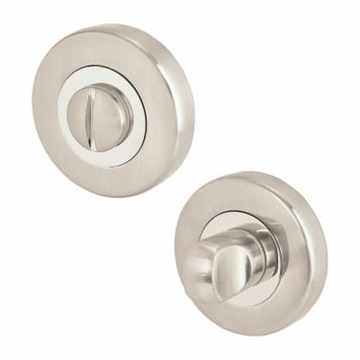 Sorrento Bathroom Turn & Release - 53mm Diameter - Polished/Satin Chrome
