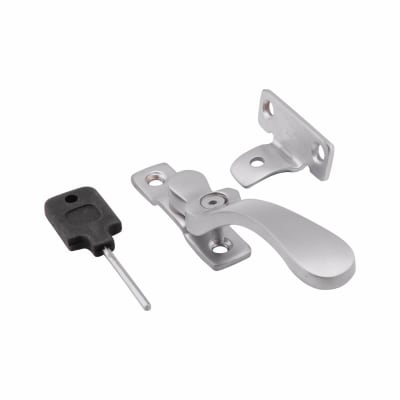 Victorian Locking Wedge Casement Window Fastener - Reversible - Soft Satin Chrome