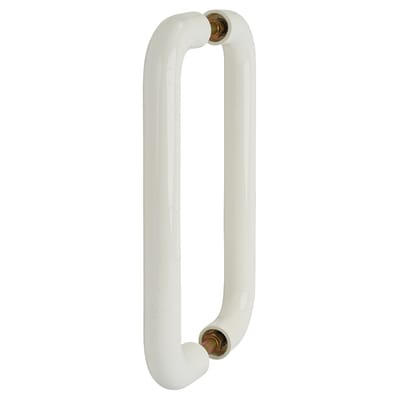 Diamond White Nylon D-Bar Door Pull Handles - Back to Back - 300mm c/c
