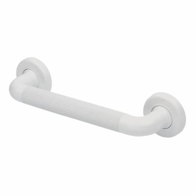 36mm Plastic Fluted Grab Rail - 305mm Length - White