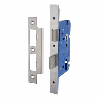 Architectural DIN Euro Sashlock - 85mm Case - 60mm Backset - Polished Stainless Steel