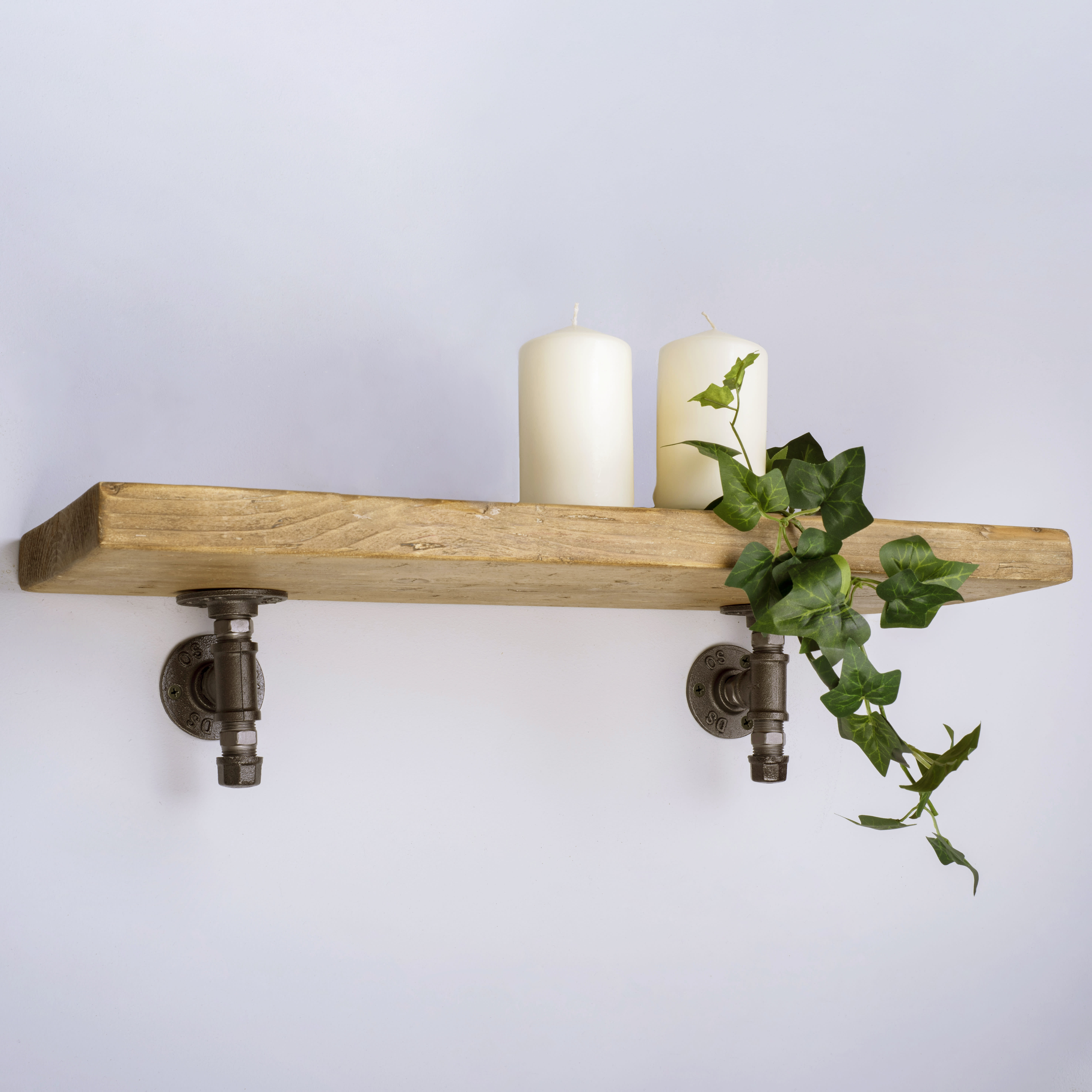 1/2" Pipe Shelf Bolted Bracket Kit - Grey - Pack of 2
