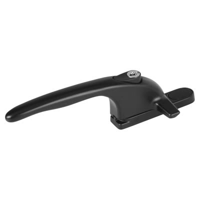 Virage Cockspur Locking Window Handle - 9mm Nose Height - Left Hand - Black