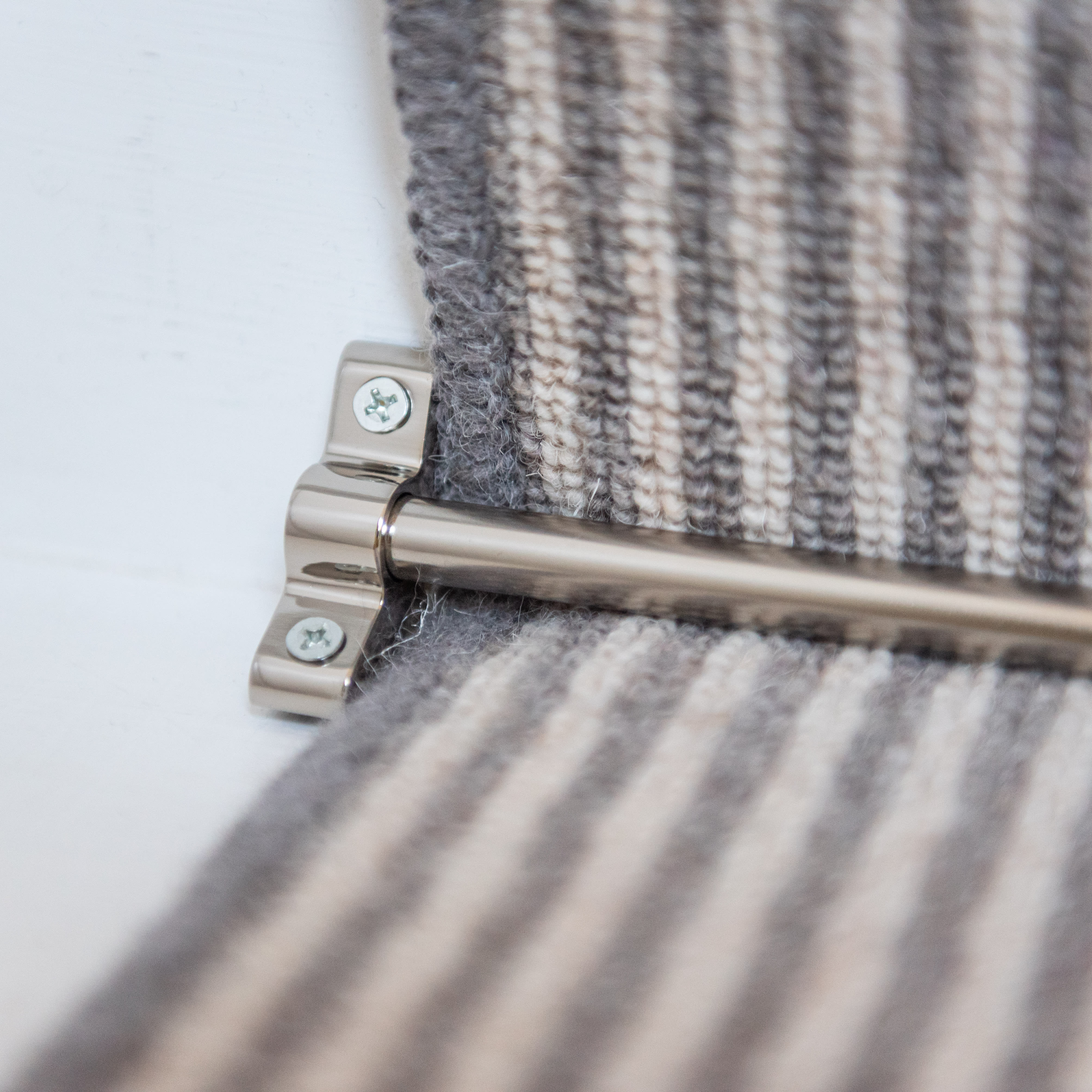 Stair Rod with Plain Finials - 900mm Length - Polished Nickel