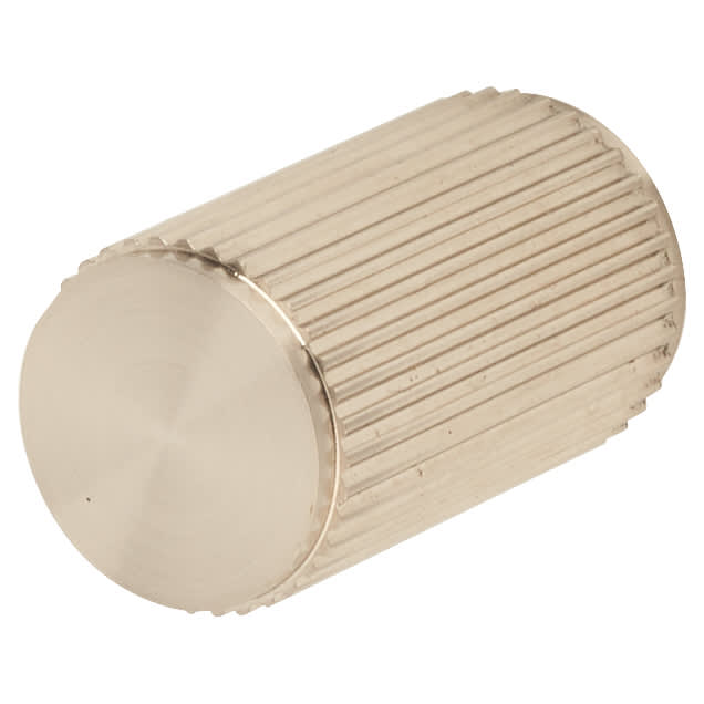Lines Cylinder Cabinet Knob - 18mm Diameter - Satin Nickel