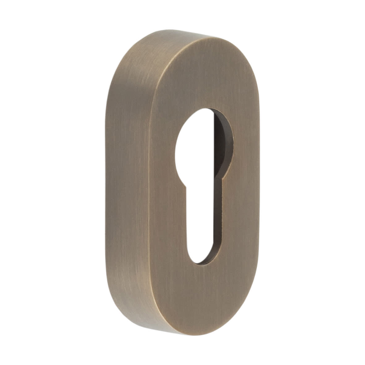 Oval Escutcheon - 65 x 35mm - Euro - Antique Brass