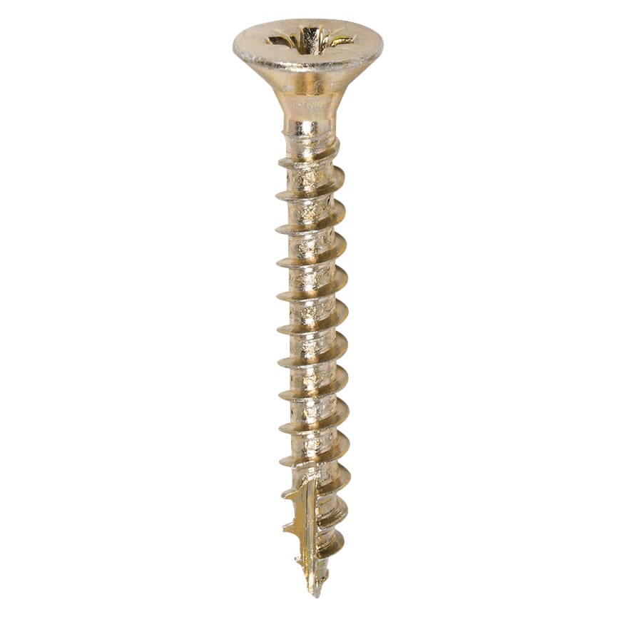 Classic Pozi Countersunk Wood Screws - 4.5 x 35mm - Yellow Zinc - Pack of 200
