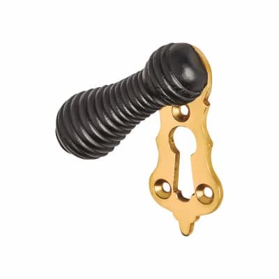 Covered Beehive Escutcheon - 57 x 25mm - Keyhole - Ebony