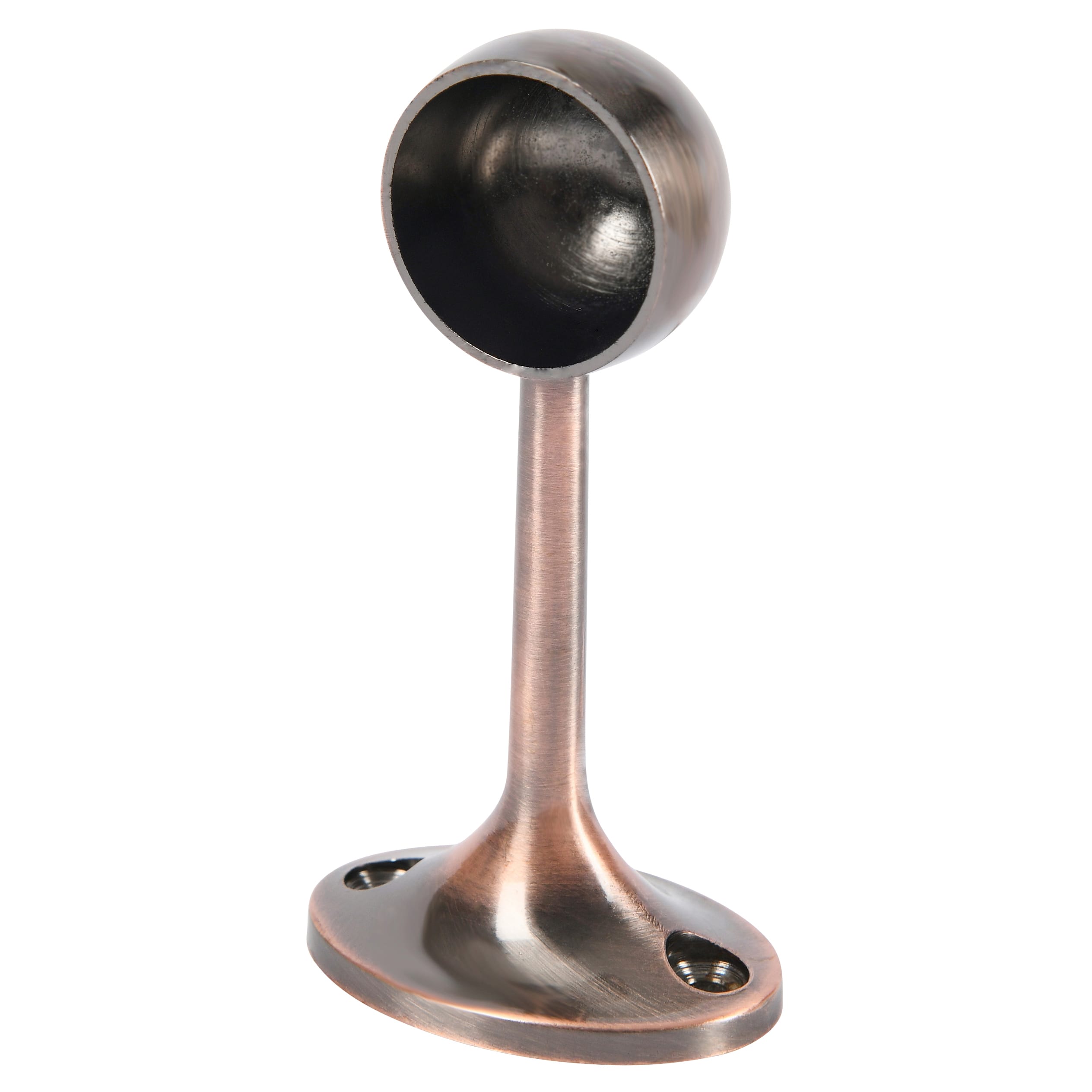 25mm Wardrobe Hanging Rail End Bracket - Antique Copper