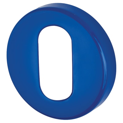 Nylon Escutcheon - 52mm Diameter - Oval - Cobalt Blue - Pair