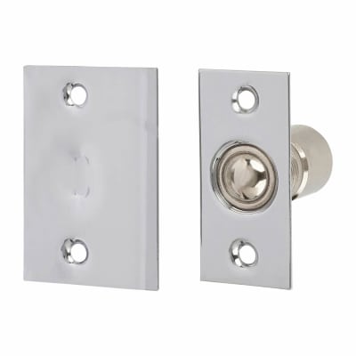 Bales Roller Ball Catch - 25 x 54mm Faceplate - Polished Chrome