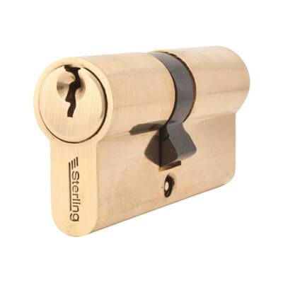 5 Pin 65mm Euro Double Cylinder - 30 + 35mm - Polished Brass - Keyed to Differ