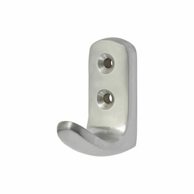 Heavy Duty Single Coat Hook - 45 x 43mm - Satin Chrome