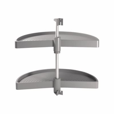 1/2 Tray Carousel Set - Cabinet Width 800mm - Grey Plastic
