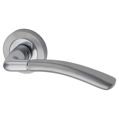 Polished/Satin Chrome Door Handles on Round Rose - Berkshire Range