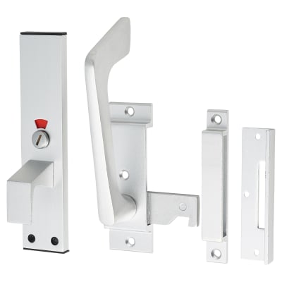 Disabled Toilet Handle Facility Cubicle Indicator Bolt - 178 x 38mm - Satin Anodised Aluminium