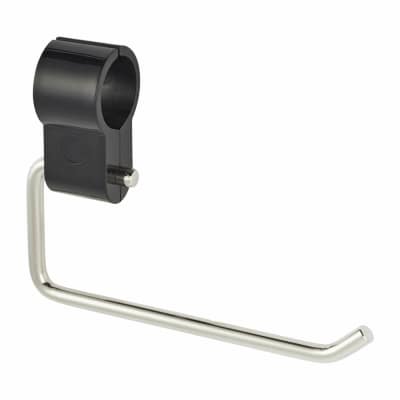 Clip on Toilet Roll Holder - 165 x 32 x 120mm - Polished Stainless Steel