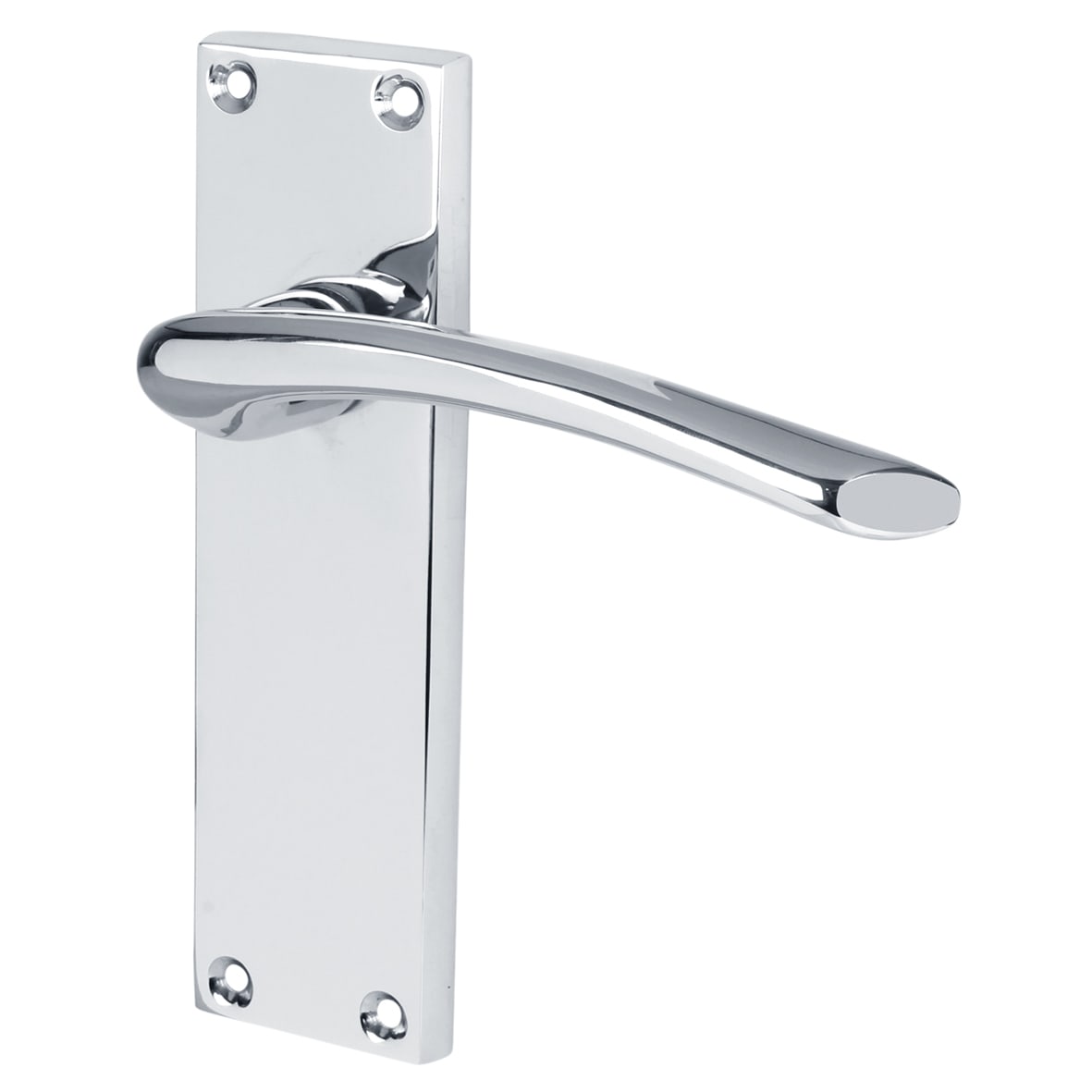 Polished Chrome Latch Door Handles Pack - Rimini Range