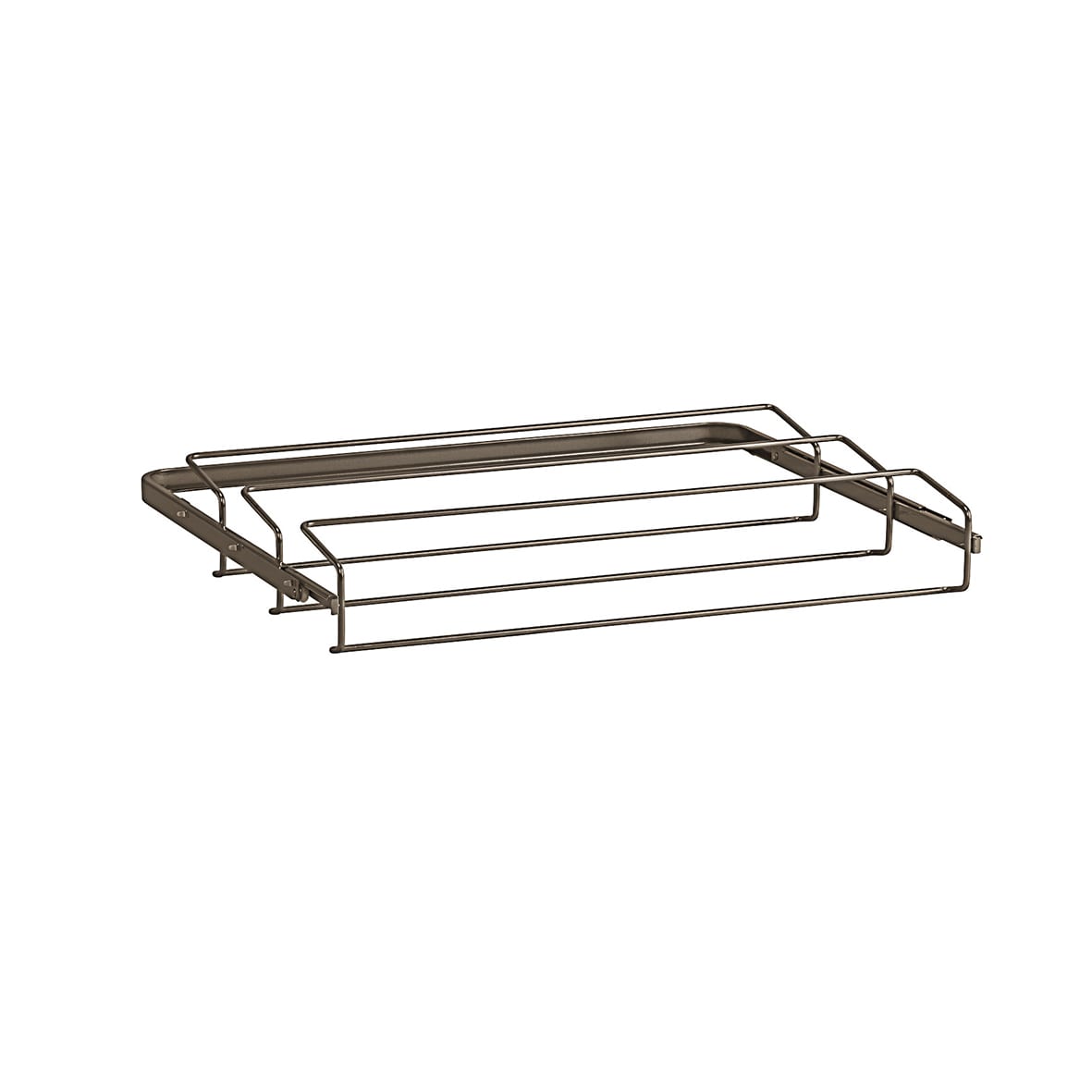 Top Track System - Click In Triple Wire Gliding Shoe Rack - 605 x 96 x 430mm - Graphite
