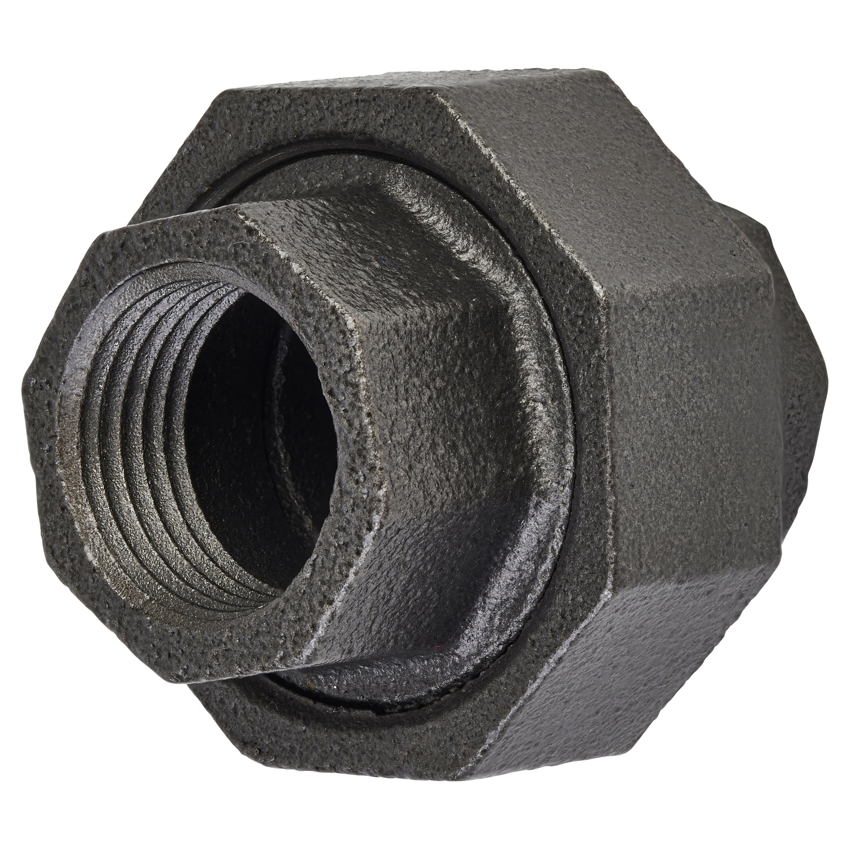 3/4" Pipe Shelving Iron Bolted Straight Pipe Connector - Grey