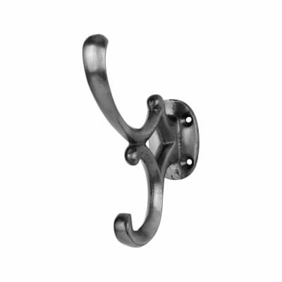 Single Hat & Coat Hook - 125 x 42mm - Polished Iron