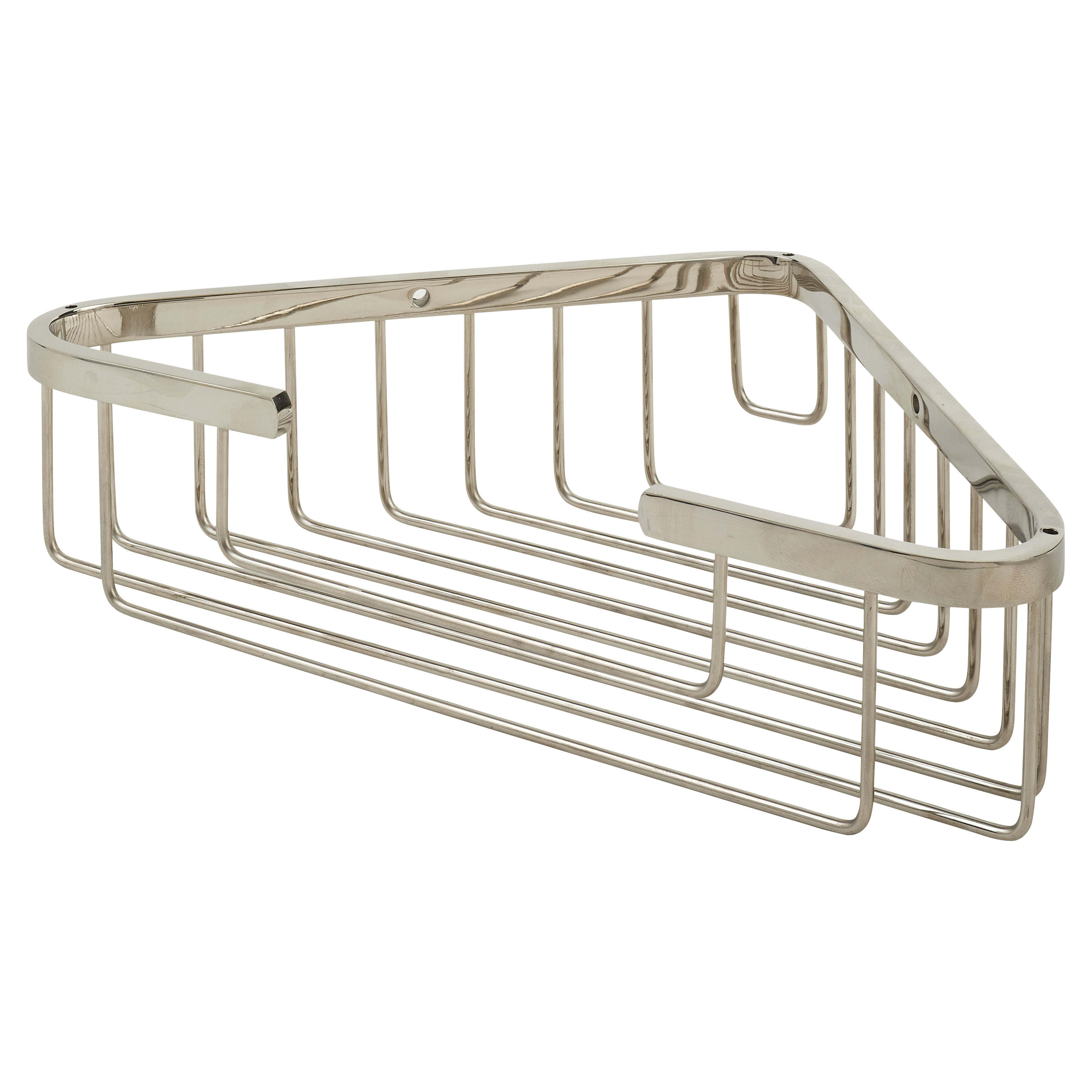Small Corner Shower Soap Dish Basket - 63 x 255 x 195mm - Polished Stainless Steel