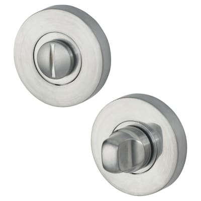 Bathroom Turn & Release - 52mm Diameter - Satin Chrome