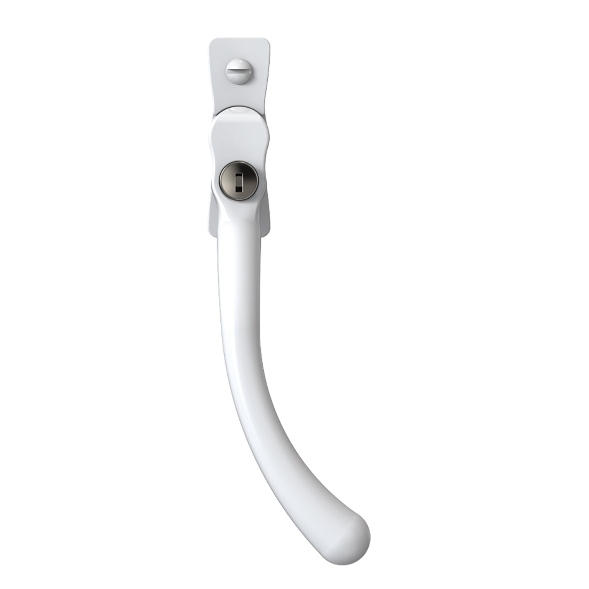 Heritage Pear Drop Locking Espagnolette Casement Window Handle - Right Hand - White