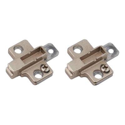 CLIP Cruciform Cabinet Mounting Plate - Screw On - 3mm Spacing - Zinc Diecast - Pair