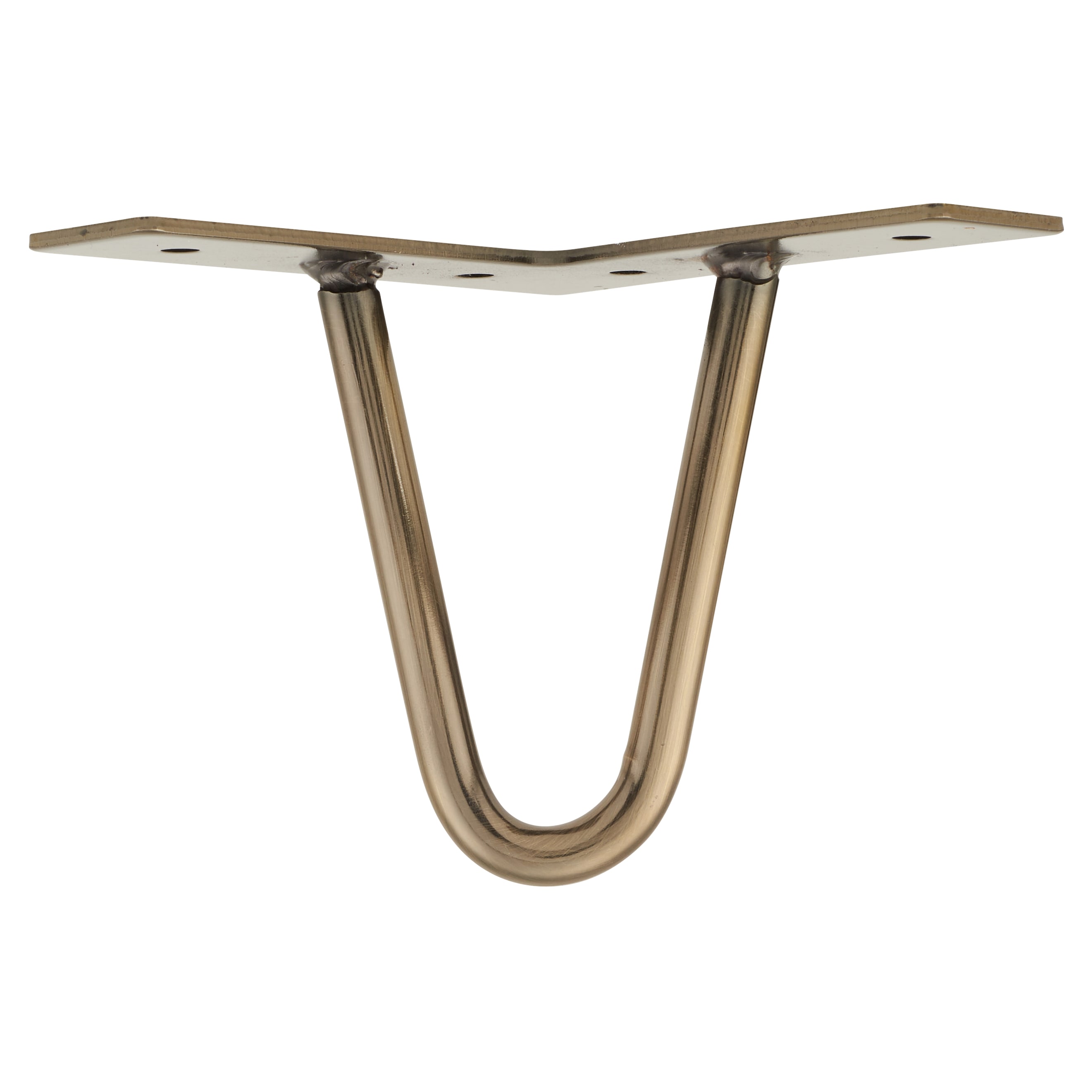 Hairpin Leg - 2 Pin - 100mm Height - Antique Brass