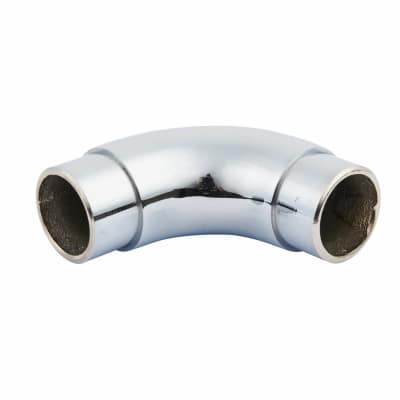 38mm Solid Brass 90° Bar Rail Elbow - Polished Chrome