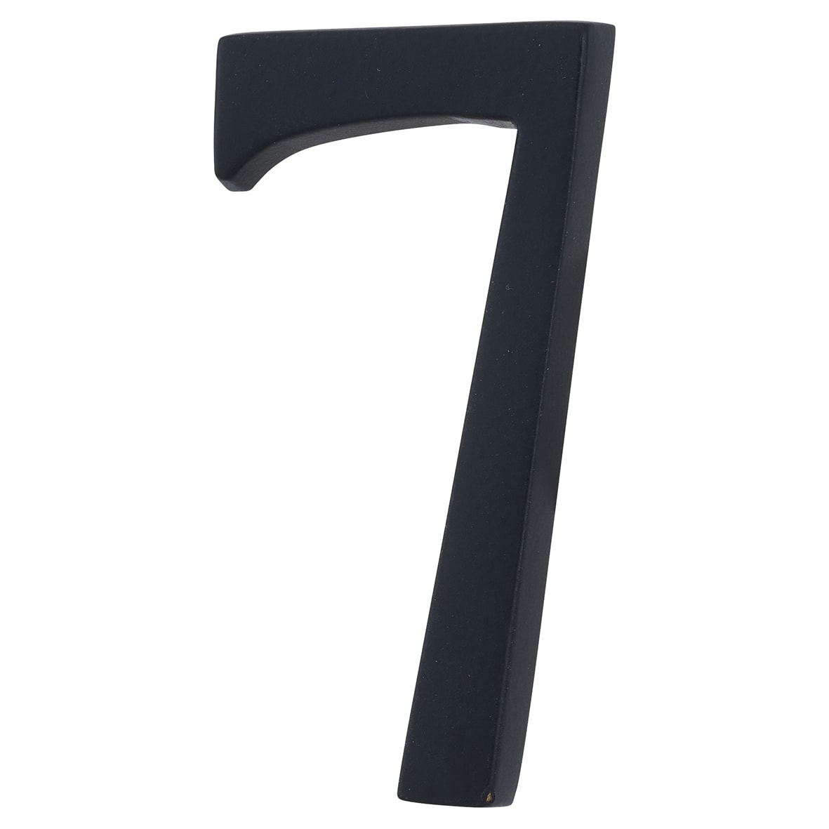 76mm Concealed Screw Fix Door Numeral - 7 - Matt Black