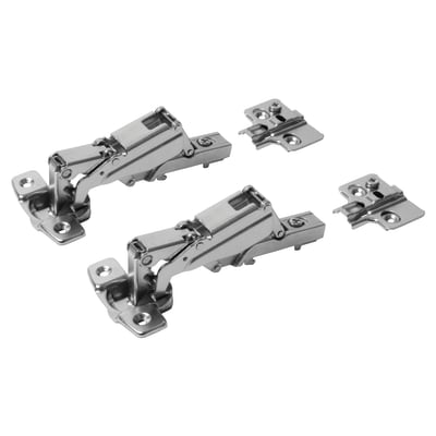 Clip-On Cabinet Hinge - 165° - Overlay - Zinc Plated - Pair