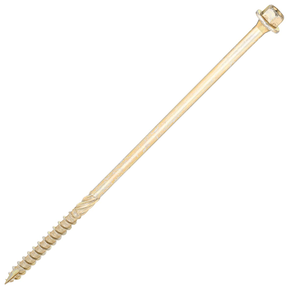 Timber Frame Screws Hex Head - 6.7 x 175mm - Yellow Zinc - Pack of 50