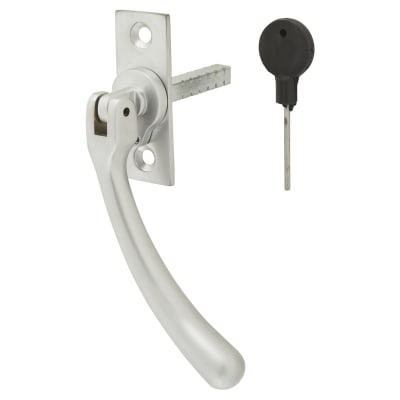 Bulb End Locking Espagnolette Casement Window Handle - Right Hand - Soft Satin Chrome