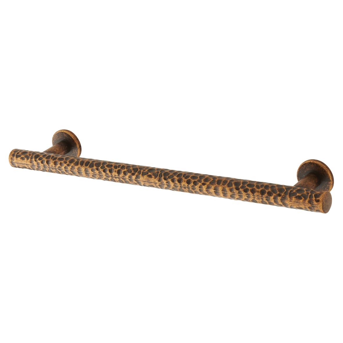 Kendal 10.5mm Hammered T-Bar Cabinet Pull Handle - 160mm Centres - Antique Brass